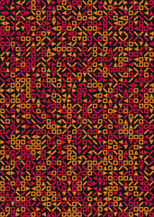Abstract Geometric Pattern generative computational art illustration