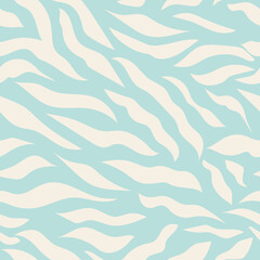 Seamless pattern with light gray stripes on a blue background like a tiger. Print for modern fabrics, throw pillows, wrapping paper. 