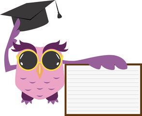 owl with a sign, September 1, school, background, for presentation, for an inscription, collage, online school, e-school, website