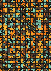 Abstract Geometric Pattern generative computational art illustration