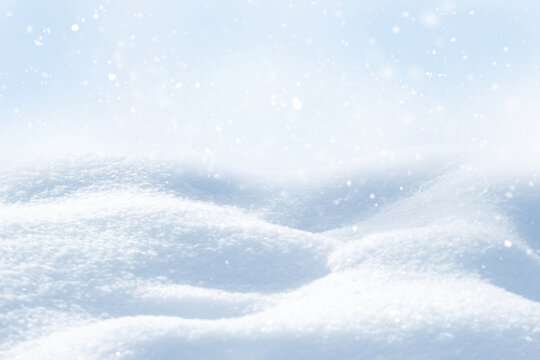 Winter snow blur background
