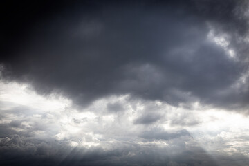 Sunset sky with clouds landscape