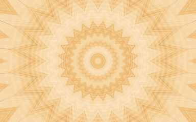 Fototapeta na wymiar Light brown wood ornamental islamic pattern
