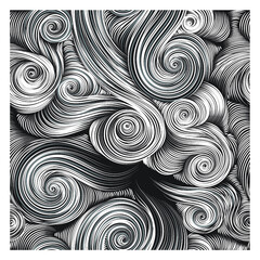 100% doodle vector. This fantasy design is created from the elements of three-dimensional rotating lines, scattered shapes and curves. Imaging is created from a personal design. 