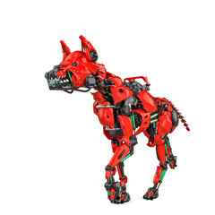 cyber dog in walking