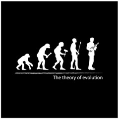 ウクレレ奏者に進化した人のイラスト