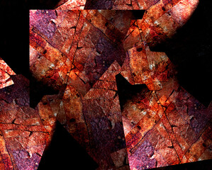 This is a sculptural and spatial background illustration, full of texture.