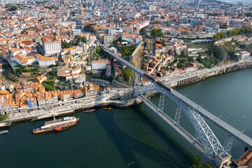 Fototapeta na wymiar Aerian viw of Porto