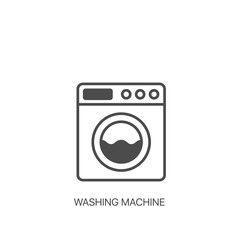 Washing machine vector icon. Electric appliances sign