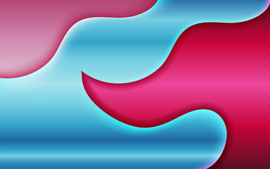 Bright geometric blue and pink gradient background with red lines pattern texture wallpaper banner poster or print template . Straight saturated Colorful vector illustration