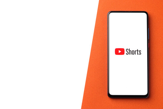 Assam, India - December 20, 2020 : YouTube Shorts Logo On Phone Screen Stock Image.