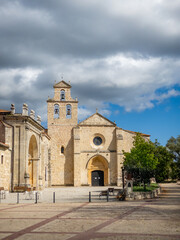 Fototapeta na wymiar Church and Monastery at San Juan de Ortega on the Way of St James Pilgrim Trail Camino de Santiago