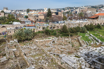 Roman nymphaeum in Byblos historic city in Keserwan-Jbeil Governorate, Lebanon
