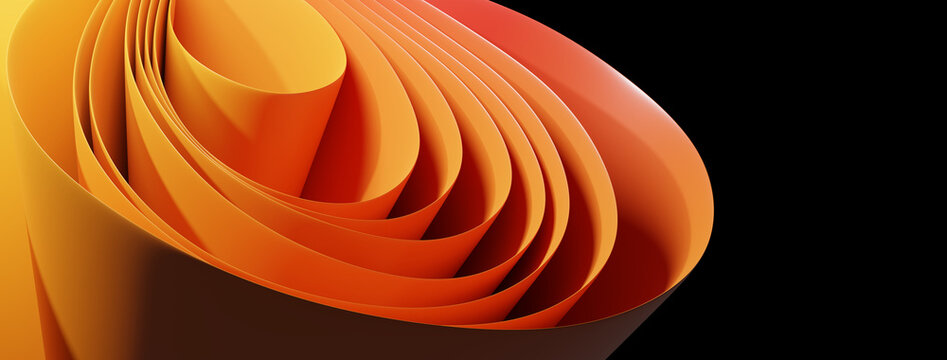 curvy structure in yellow and orange