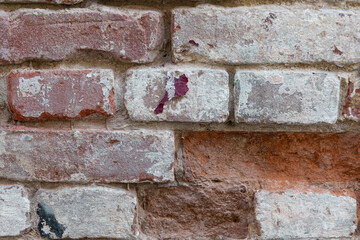 brick texture. brick wall background with cracks. old brick wall. rustic brick texture.