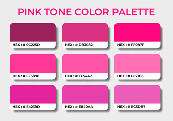 pink tone color palettes pantone swatch sets