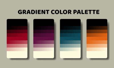 gradient color palette pantone swatch set