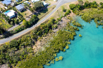 Drone Flies Into Land On Banks Of a Bay
