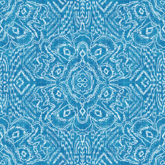 Seamless bright blue blueprint pattern for textile and print. High quality illustration. Technical engineering blue-print draft design. Graphic motif for background, wallpaper, or surface design print
