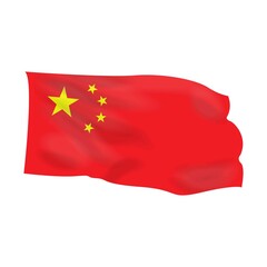 Flag of China, official colors and proportions correctly. National flag of China. Vector illustration. EPS10.