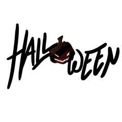 Halloween Lettering Theme Pumpkin