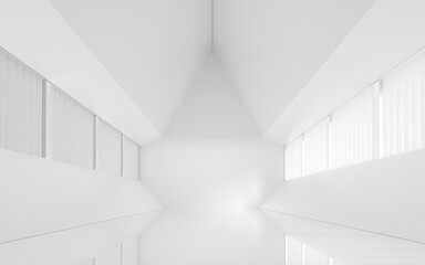 The white empty room, 3d rendering.