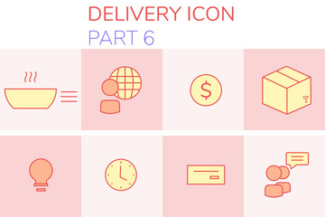 Delivery icon set 06