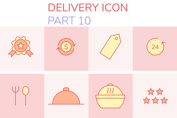 Delivery icon set 10