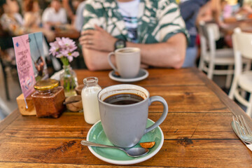 バリ島のおしゃれなカフェのコーヒー