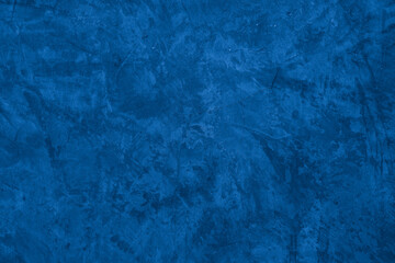 Old wall pattern texture cement blue dark abstract  blue color design are light with black gradient background.