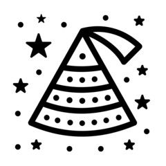 new year icon outline