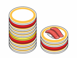 イカの寿司のイラスト Wall Mural Wallpaper Murals R Design イカの寿司のイラスト Wall Mural Wallpaper Murals R Design