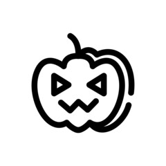 halloween pumpkin monster icon