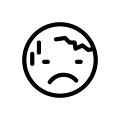 fever emoticon icon outline