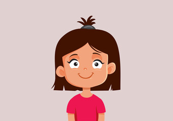 Little Girl Vector Cartoon Character Illustration