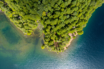Aerial view of Lake Cushman 