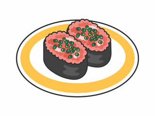 イカの寿司のイラスト Wall Mural Wallpaper Murals R Design イカの寿司のイラスト Wall Mural Wallpaper Murals R Design