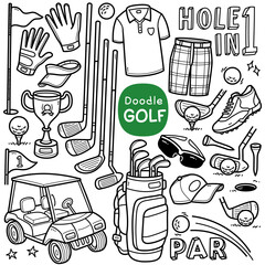 Golf Doodle Illustration