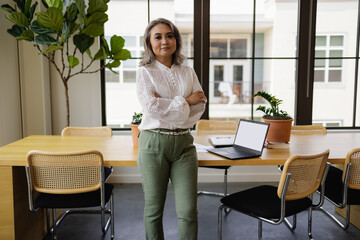 Portrait of mature Chinese businesswoman entrepreneur 