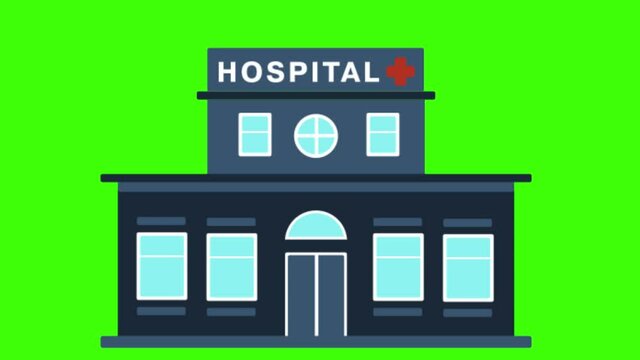 green screen , buildings , Hospital