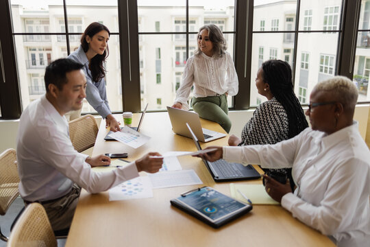 Diverse business team collaboration, woman leadership 