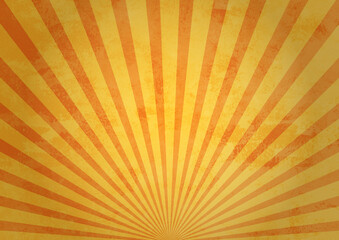 オレンジ　レトロ　ハロウィン　集中線　放射線　ビーム　背景　壁紙