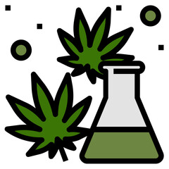 cannabis extraction line icon