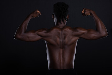 Power Black man, strength and endurance 