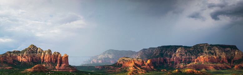 Panorama of Sedona, Arizona After a Summer Storm