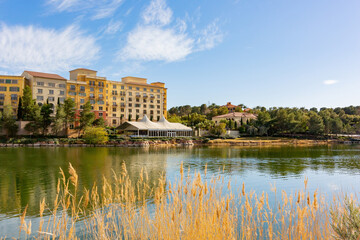 Sunny view of the lake landscape of Lake Las Vegas