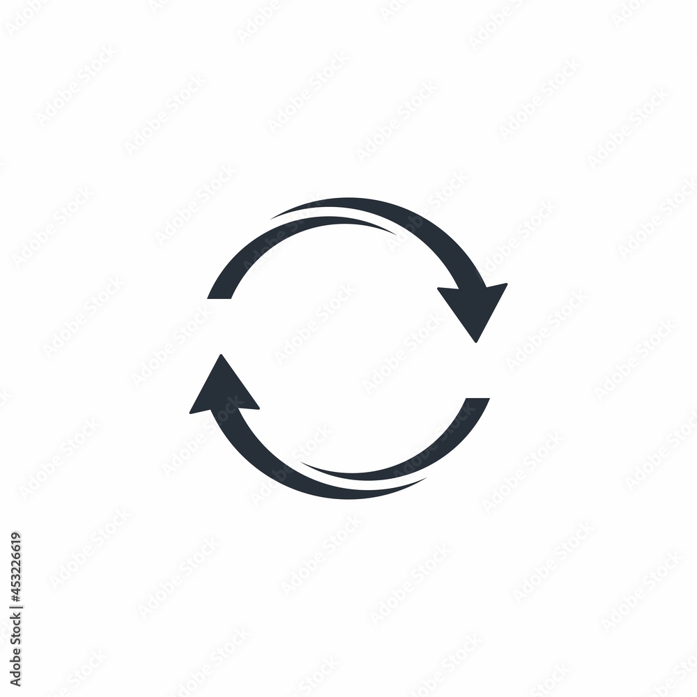 Poster rotation arrows. vector icon isolated on white background.