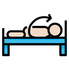 Bed sore line icon