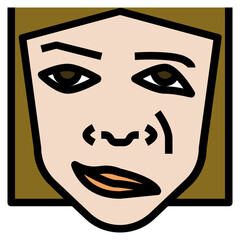 Bell's palsy line icon