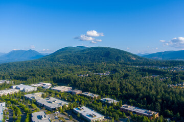 Aerial view of Snoqualmie, Washington 